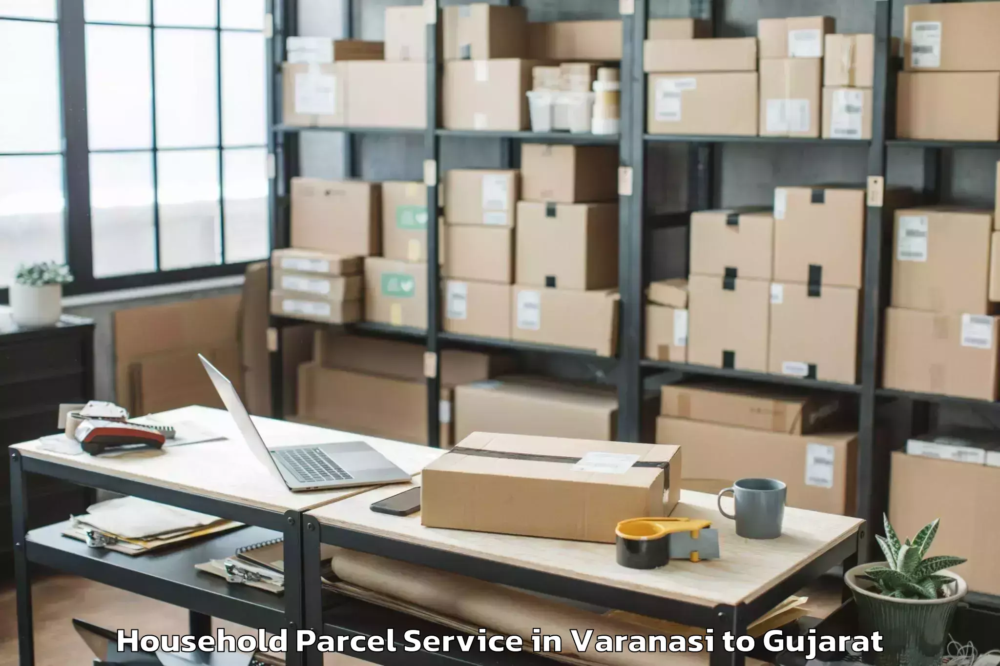 Reliable Varanasi to Gussar Household Parcel